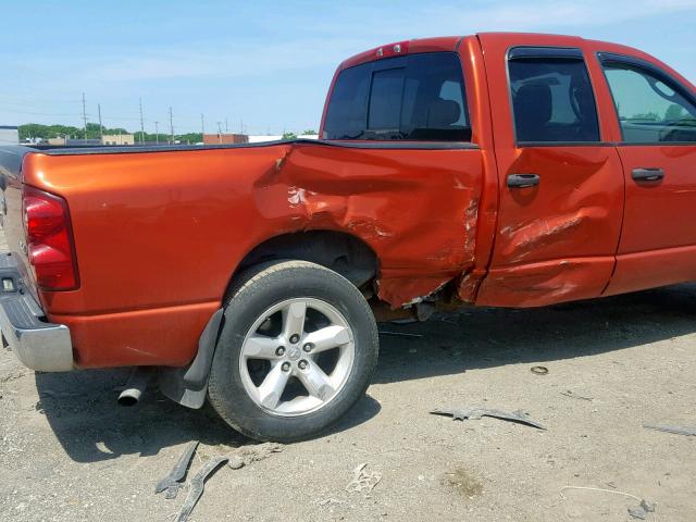 1D7HU18298S571849 - 2008 DODGE RAM 1500 S ORANGE photo 9