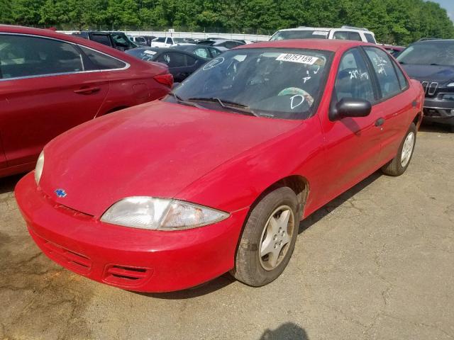 1G1JC524117250857 - 2001 CHEVROLET CAVALIER B RED photo 2