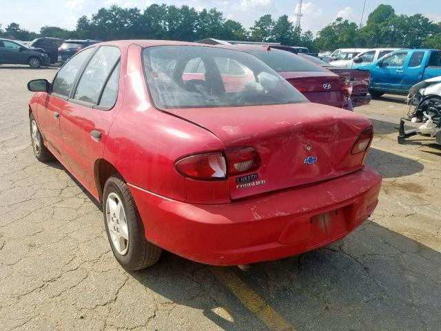 1G1JC524117250857 - 2001 CHEVROLET CAVALIER B RED photo 3