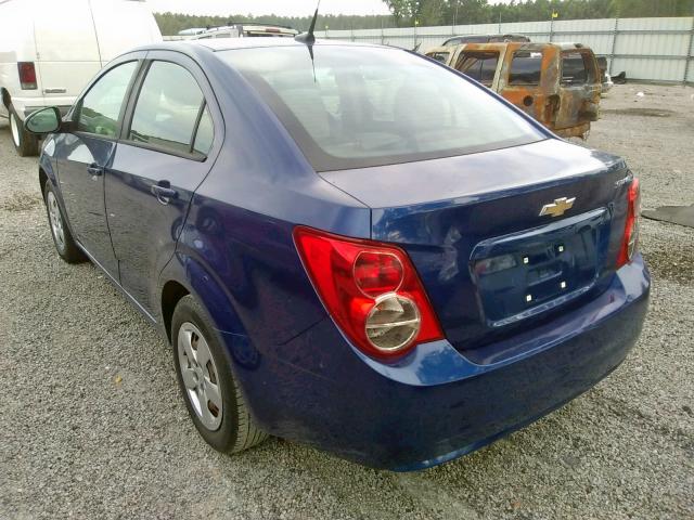 1G1JA5SH5E4207803 - 2014 CHEVROLET SONIC LS BLUE photo 3