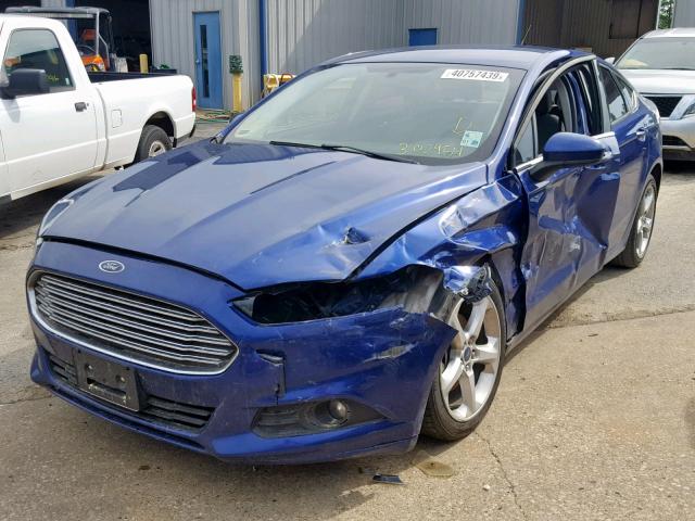 3FA6P0G7XGR302954 - 2016 FORD FUSION S BLUE photo 2