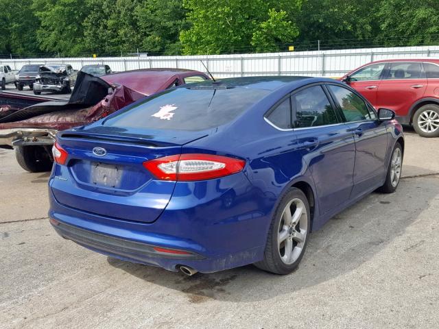 3FA6P0G7XGR302954 - 2016 FORD FUSION S BLUE photo 4