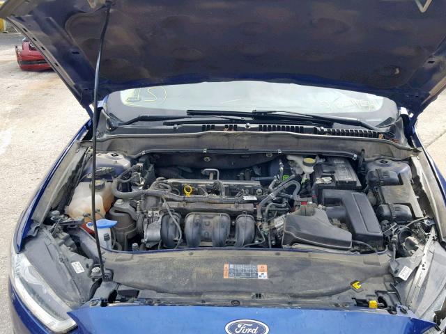 3FA6P0G7XGR302954 - 2016 FORD FUSION S BLUE photo 7