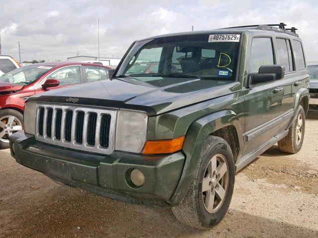 1J8HH48PX7C589399 - 2007 JEEP COMMANDER GREEN photo 2