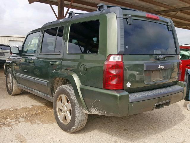 1J8HH48PX7C589399 - 2007 JEEP COMMANDER GREEN photo 3