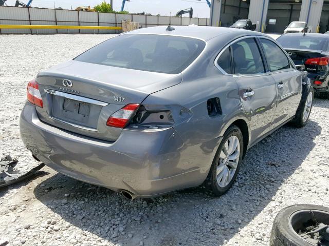 JN1BY1AP1BM322213 - 2011 INFINITI M37 GRAY photo 4