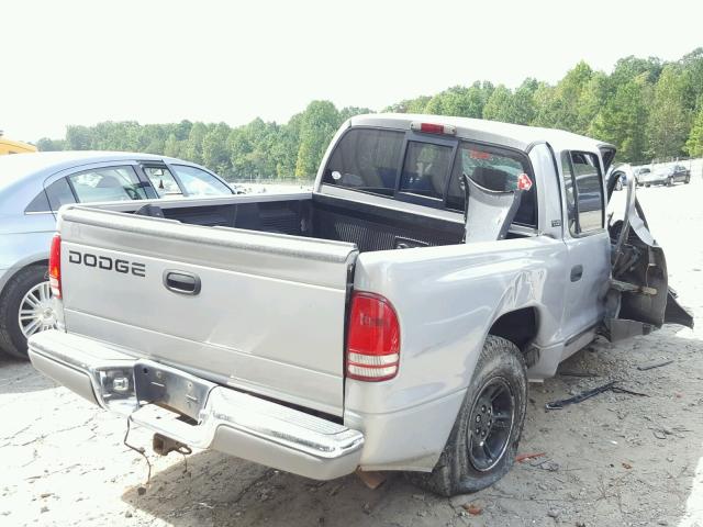 1B7GL2AX5YS695492 - 2000 DODGE DAKOTA QUA SILVER photo 4