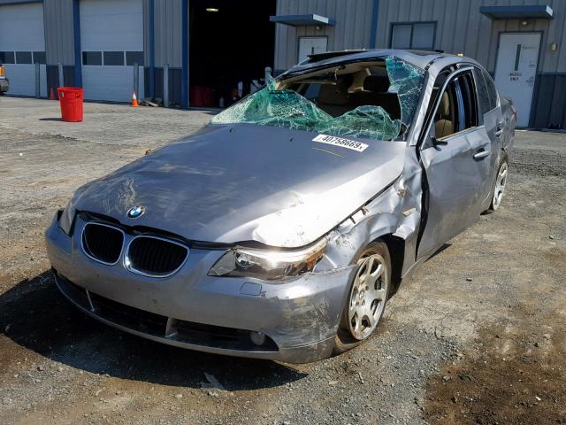 WBANA535X4B855058 - 2004 BMW 525 I SILVER photo 2