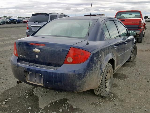 1G1AT58H197196188 - 2009 CHEVROLET COBALT LT BLUE photo 4