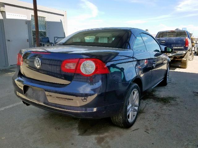 WVWFA71F19V016422 - 2009 VOLKSWAGEN EOS LUX Синий фото 4