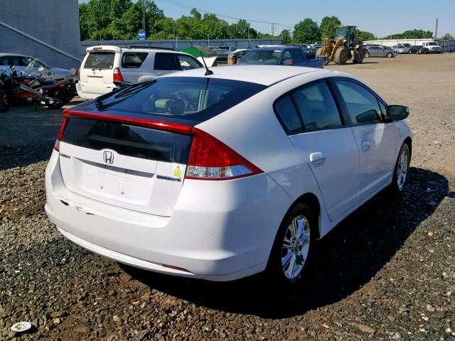 JHMZE2H74AS035490 - 2010 HONDA INSIGHT WHITE photo 4