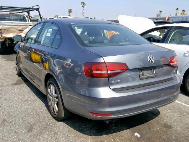 3VW2B7AJ2JM251357 - 2018 VOLKSWAGEN JETTA S GRAY photo 3