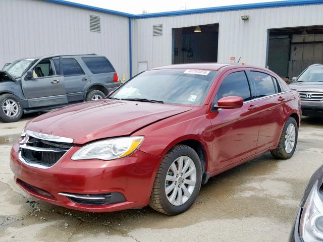 1C3CCBBB3EN185058 - 2014 CHRYSLER 200 TOURIN RED photo 2