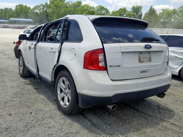 2FMDK3JC1DBA08520 - 2013 FORD EDGE SEL WHITE photo 3