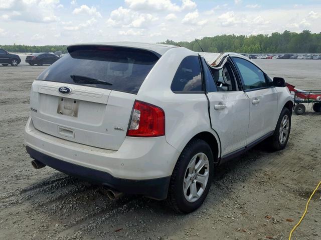 2FMDK3JC1DBA08520 - 2013 FORD EDGE SEL WHITE photo 4