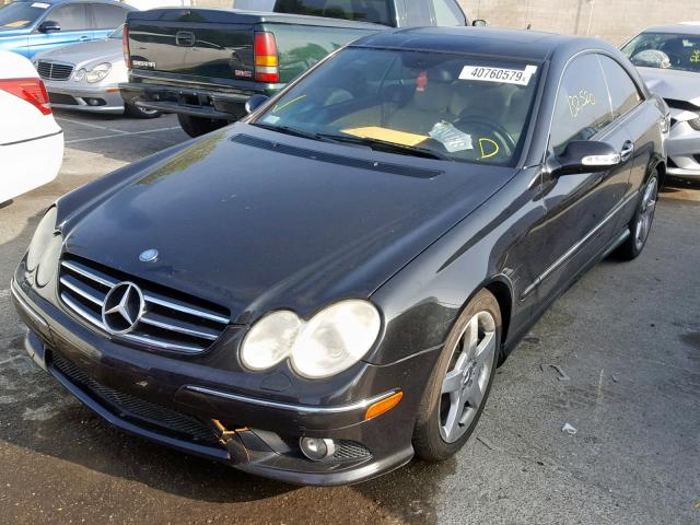 WDBTJ72HX7F214697 - 2007 MERCEDES-BENZ CLK 550 BLACK photo 2