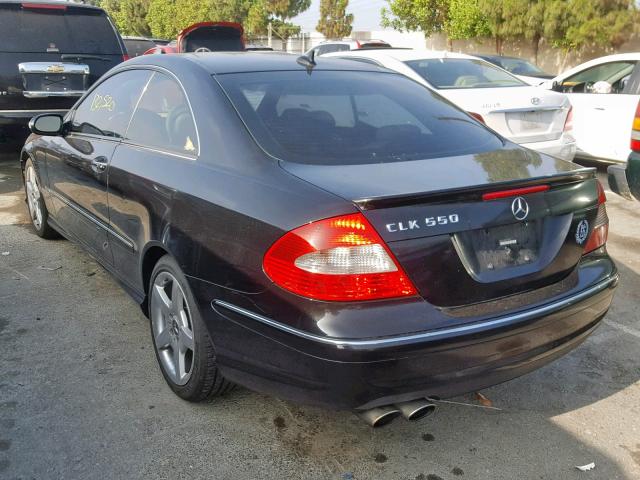 WDBTJ72HX7F214697 - 2007 MERCEDES-BENZ CLK 550 BLACK photo 3