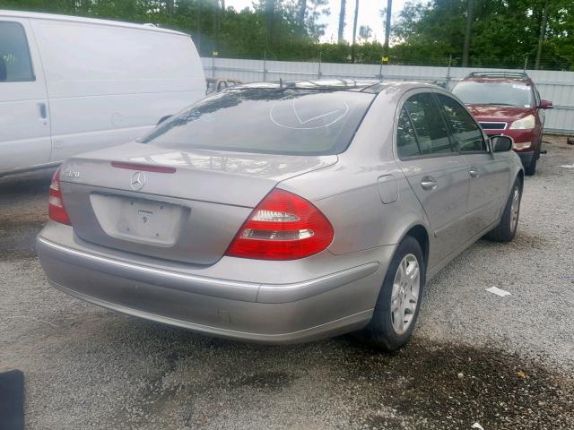 WDBUF65J95A652541 - 2005 MERCEDES-BENZ E 320 GRAY photo 4