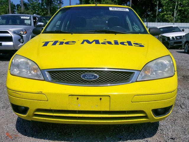 1FAFP34N46W140724 - 2006 FORD FOCUS ZX4 YELLOW photo 9