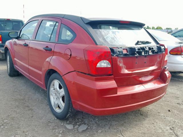 1B3HB28B78D733120 - 2008 DODGE CALIBER RED photo 3