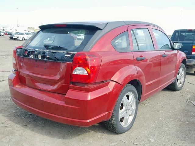 1B3HB28B78D733120 - 2008 DODGE CALIBER RED photo 4