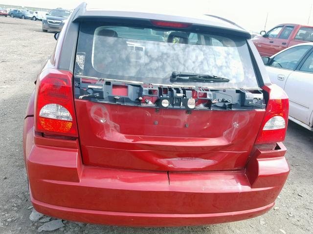 1B3HB28B78D733120 - 2008 DODGE CALIBER RED photo 9