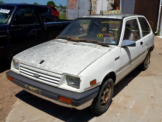 JG1MR08M4FK719059 - 1985 CHEVROLET GEO SPRINT WHITE photo 2