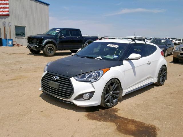 KMHTC6AE6GU280183 - 2016 HYUNDAI VELOSTER T WHITE photo 2