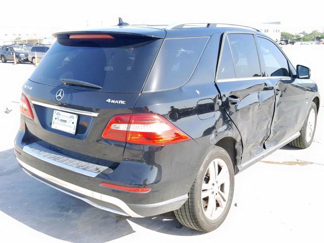 4JGDA5HB7CA068713 - 2012 MERCEDES-BENZ ML 350 4MA BLACK photo 4