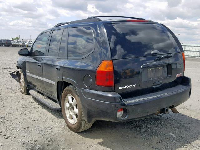 1GKDT13S762187928 - 2006 GMC ENVOY BLACK photo 3