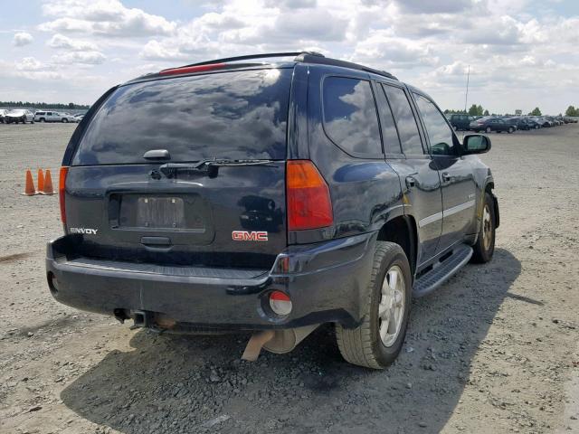 1GKDT13S762187928 - 2006 GMC ENVOY BLACK photo 4