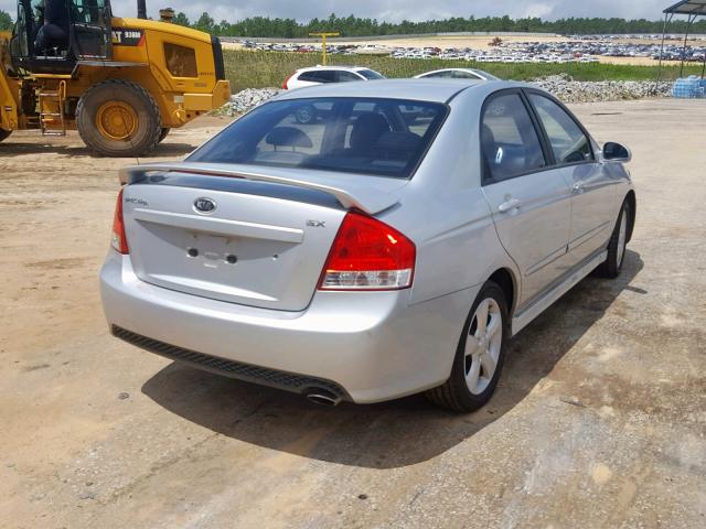 KNAFE121375005372 - 2007 KIA SPECTRA EX SILVER photo 4