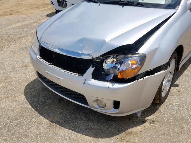 KNAFE121375005372 - 2007 KIA SPECTRA EX SILVER photo 9