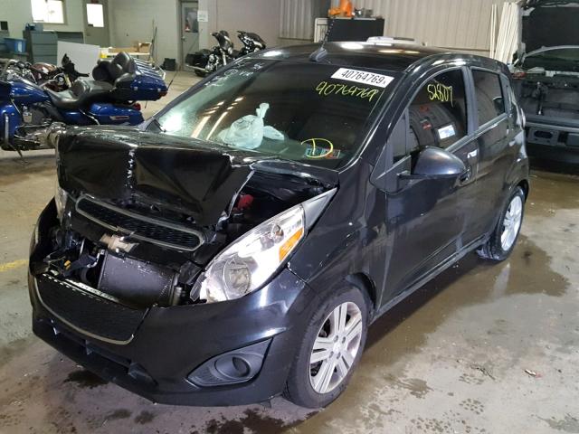 KL8CB6S98EC505174 - 2014 CHEVROLET SPARK LS BLACK photo 2