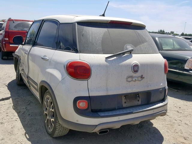 ZFBCFADH1EZ009460 - 2014 FIAT 500L TREKK WHITE photo 3