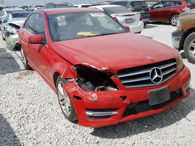 WDDGF4HB5EG224878 - 2014 MERCEDES-BENZ C 250 RED photo 1