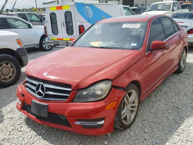 WDDGF4HB5EG224878 - 2014 MERCEDES-BENZ C 250 RED photo 2