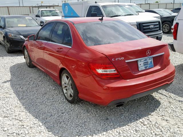 WDDGF4HB5EG224878 - 2014 MERCEDES-BENZ C 250 RED photo 3