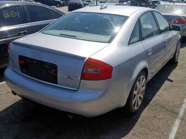 WAUCD64B14N052176 - 2004 AUDI A6 S-LINE SILVER photo 4