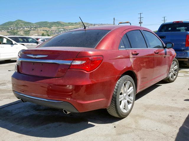 1C3CCBBG4CN202829 - 2012 CHRYSLER 200 TOURIN RED photo 4