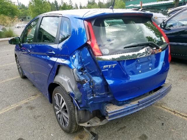 JHMGK5H72HS009899 - 2017 HONDA FIT EX BLUE photo 3