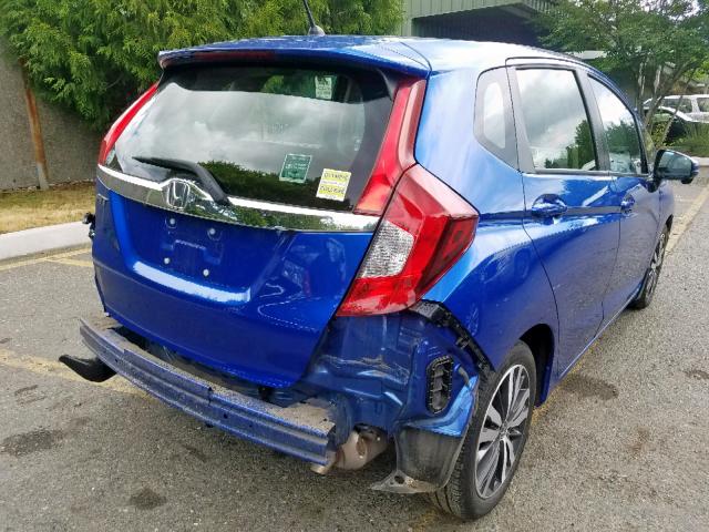 JHMGK5H72HS009899 - 2017 HONDA FIT EX BLUE photo 4