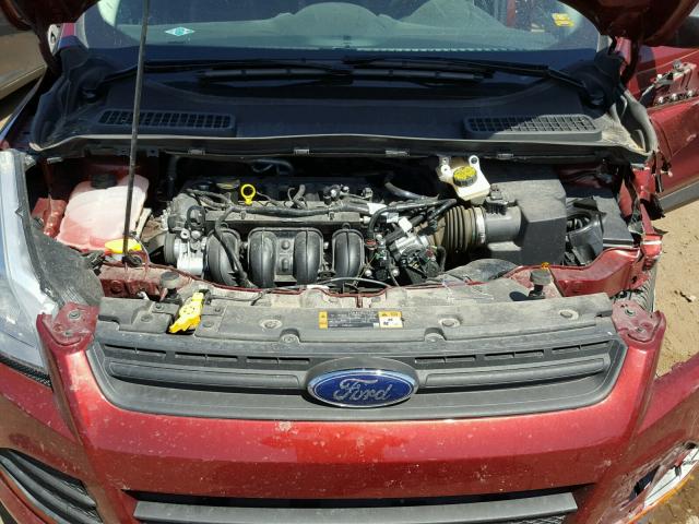 1FMCU0F78FUA27871 - 2015 FORD ESCAPE S RED photo 7