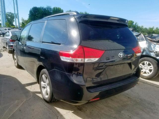 5TDKK3DC6ES524072 - 2014 TOYOTA SIENNA LE BLACK photo 3