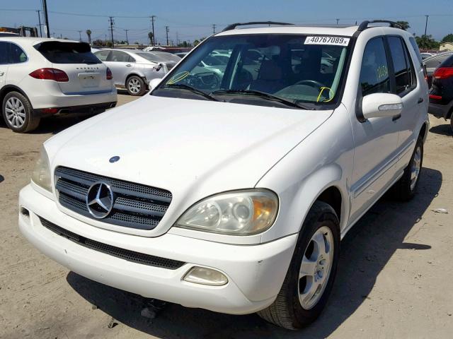 4JGAB57E33A421413 - 2003 MERCEDES-BENZ ML 350 WHITE photo 2