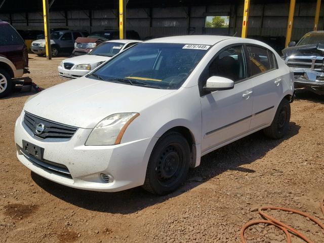 3N1AB6AP9CL725152 - 2012 NISSAN SENTRA 2.0 WHITE photo 2