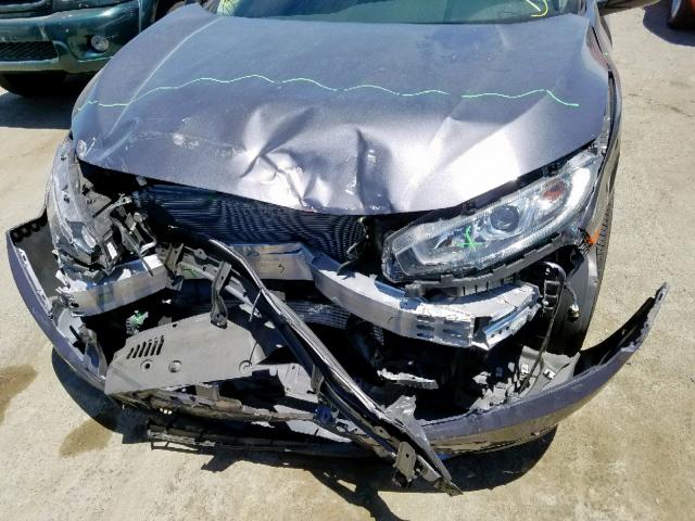 2HGFC1F76HH632411 - 2017 HONDA CIVIC EXL GRAY photo 9