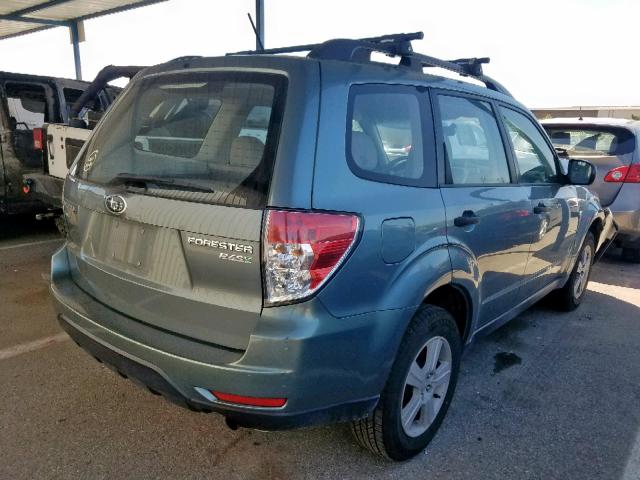 JF2SH6BC6AH802567 - 2010 SUBARU FORESTER X TURQUOISE photo 4