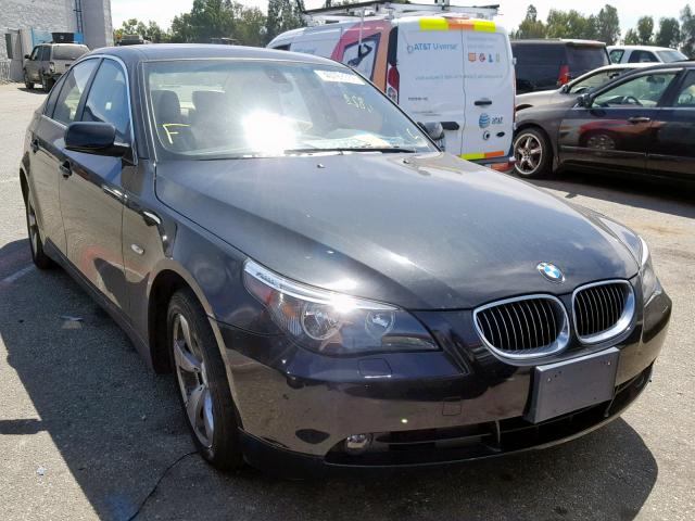 WBANE53537CW62818 - 2007 BMW 525 I BLACK photo 1