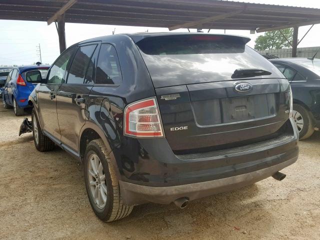 2FMDK38C97BB57686 - 2007 FORD EDGE SEL BLACK photo 3